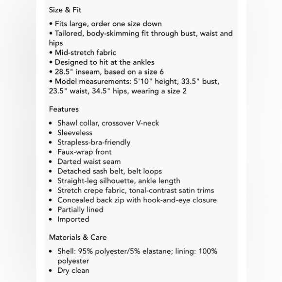 Adrianna Papell Black Satin Trim Jumpsuit - Picture 7 of 7